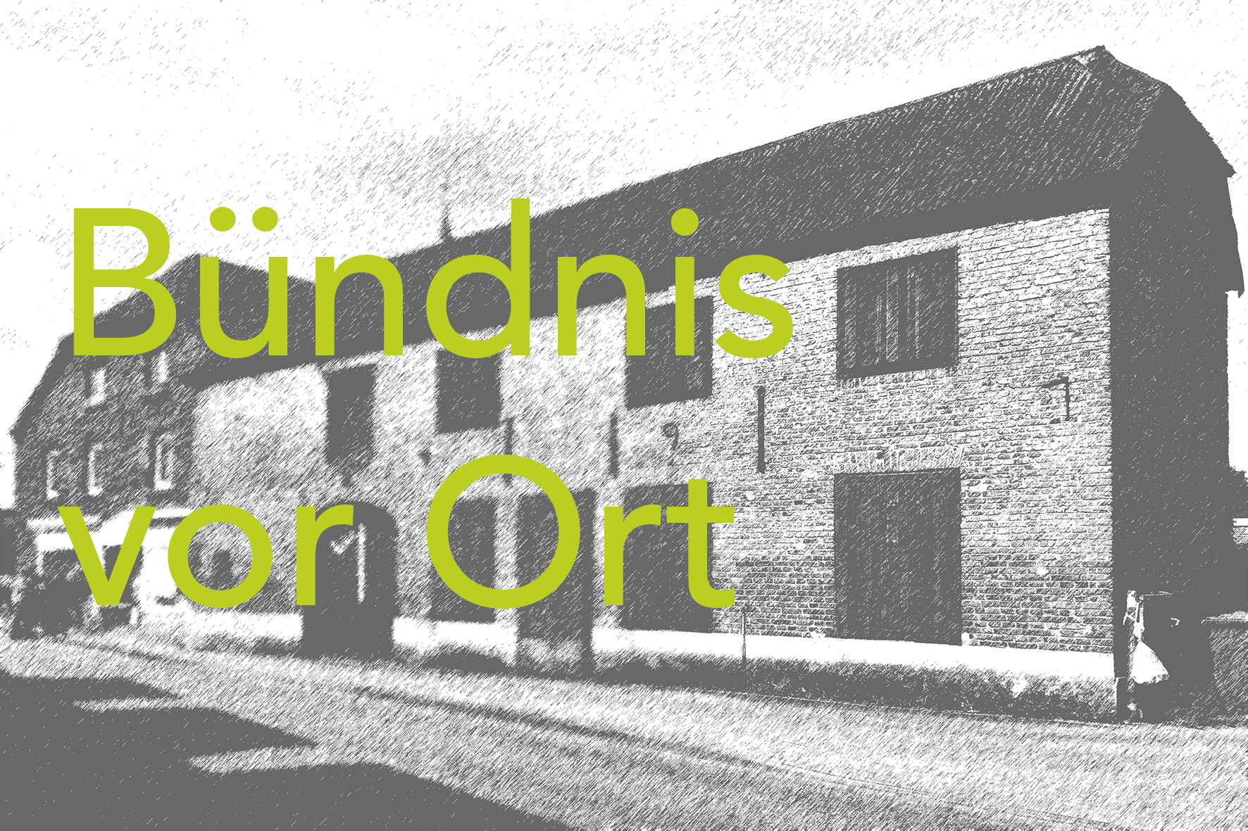 Ansicht der Gebäude der Baukulturstelle in Dingden