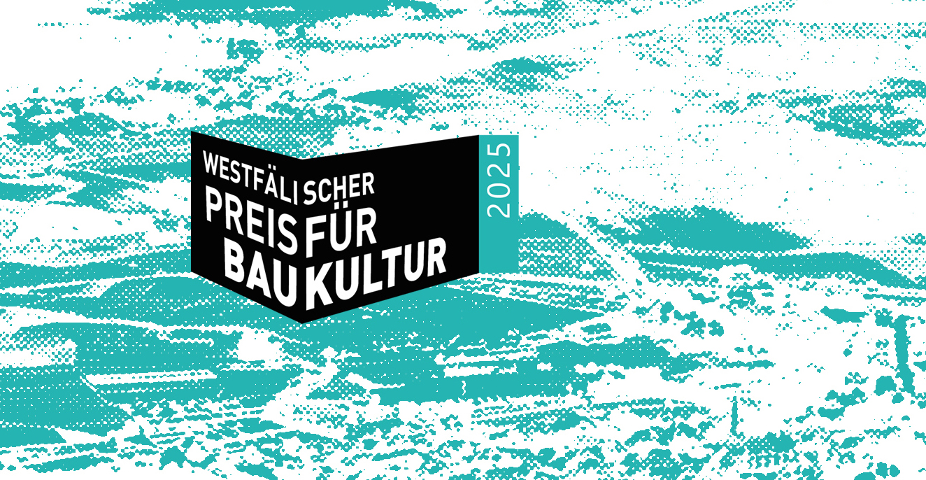 Logo und Hintergrundgrafik Westfälischer Preis für Baukultur 2025