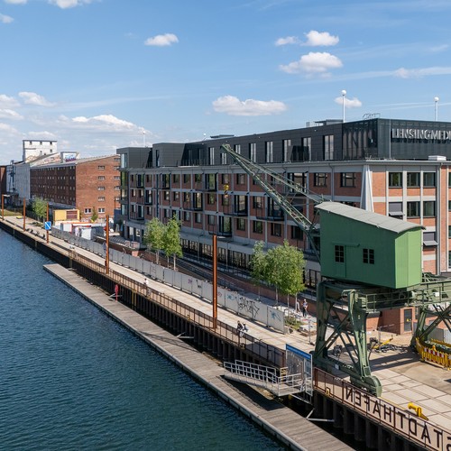 Luftbild von der Gebäudeansicht