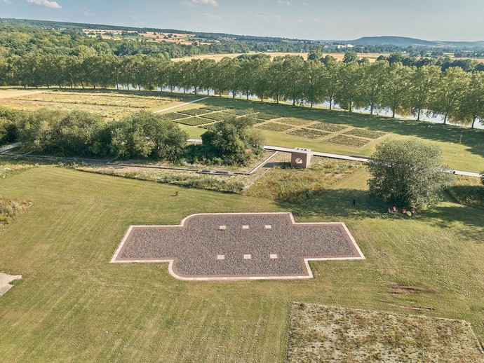 Nachzeichnung des Grundrisses der Marktkirche (vergrößerte Bildansicht wird geöffnet)