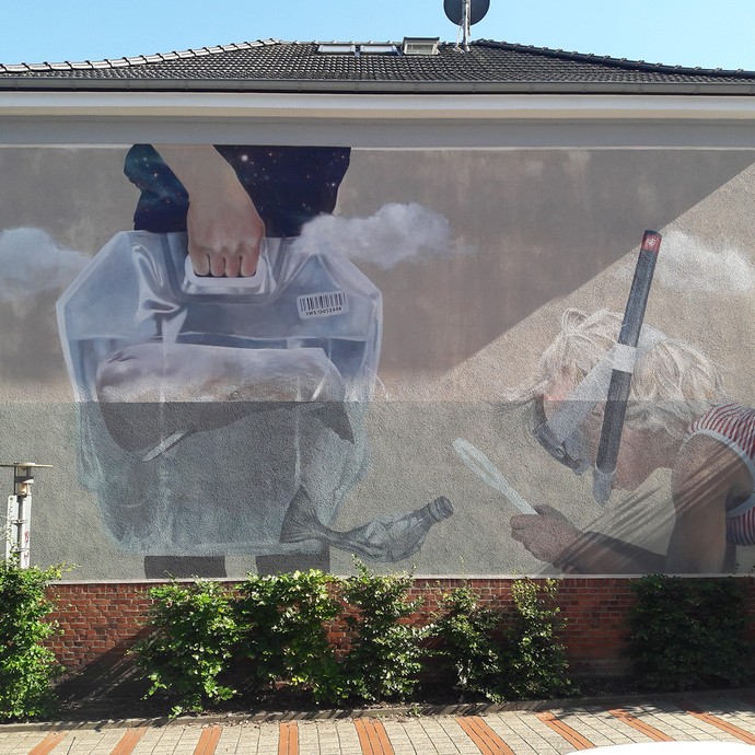 Mural von Innerfields in der Innenstadt von Rheine (vergrößerte Bildansicht wird geöffnet)