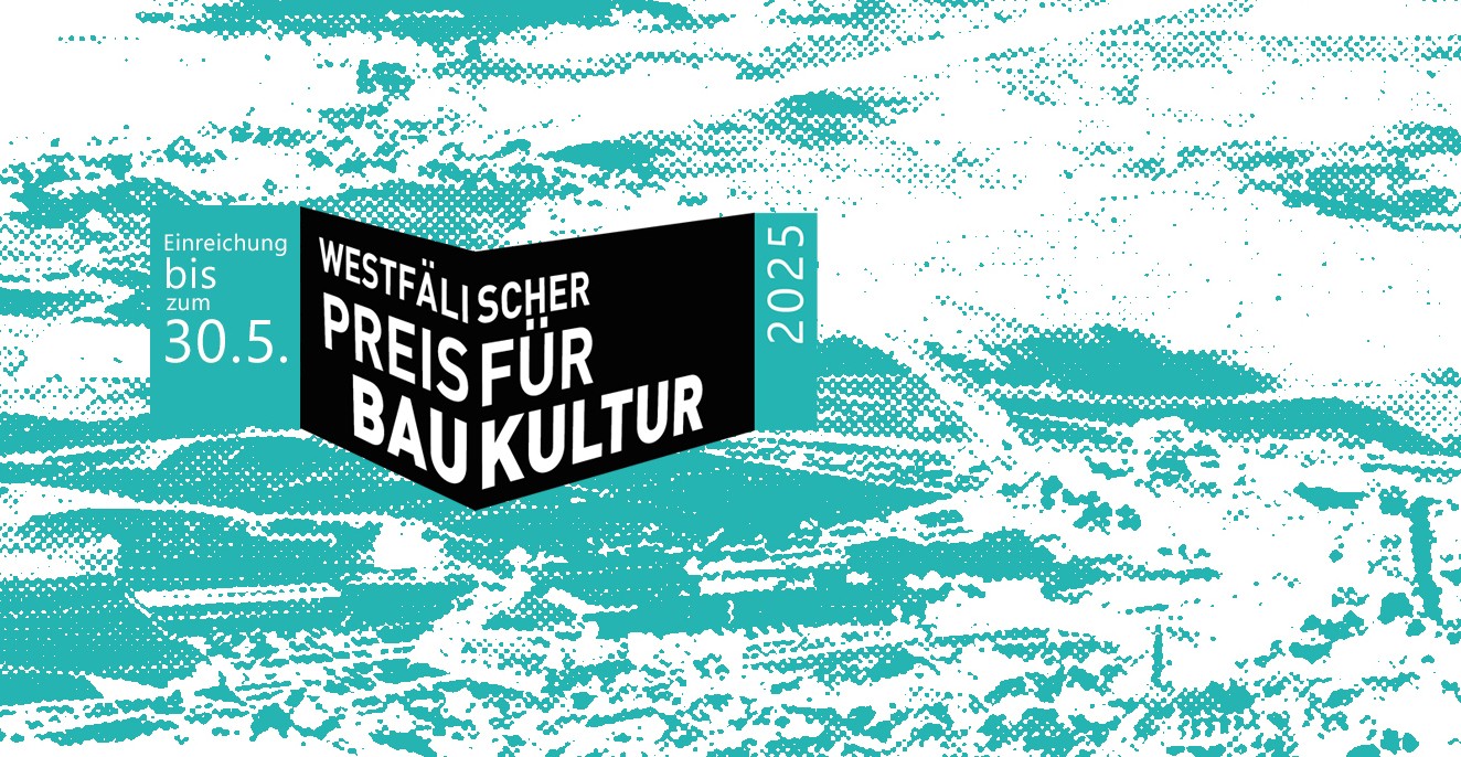 Logo und Hintergrundgrafik Westfälischer Preis für Baukultur 2025
