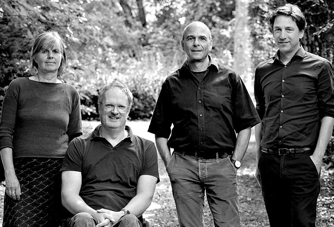 Das LWL Team Baukultur: (v. l. n. r.) Christine Bonatz, Martin Schmidt, Darius Djahanschah, Stefan Rethfeld
