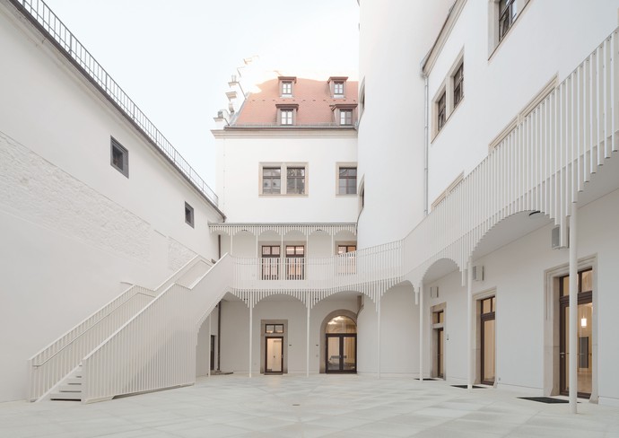 Innenhof vom Haus der Kathedrale, Dresden