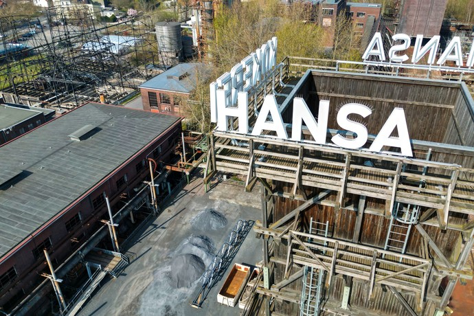 Luftbild kokerei Hansa