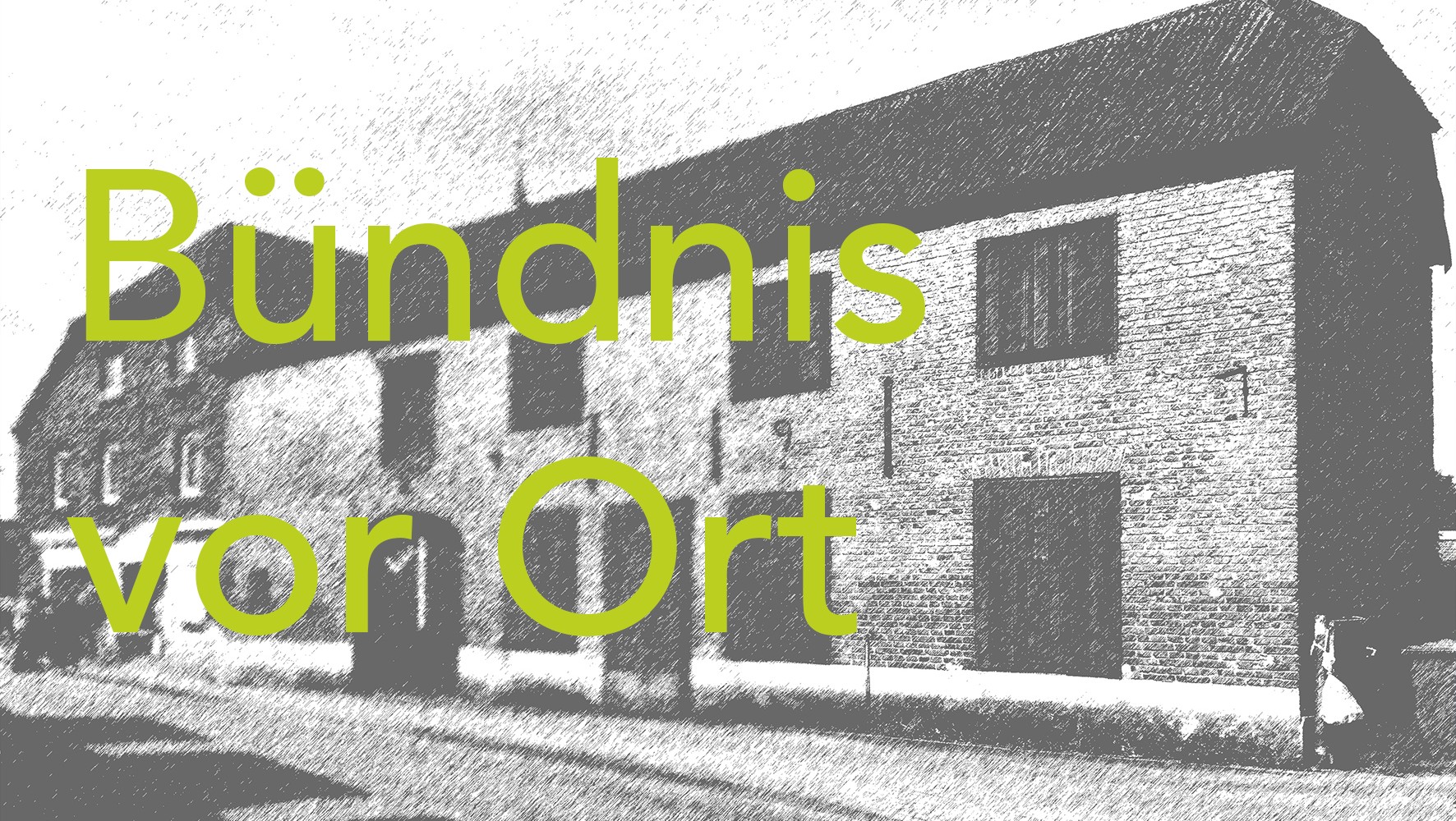 Ansicht der Gebäude der Baukulturstelle in Dingden