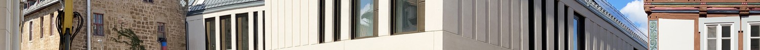 Baustellenbild der Rathauserweiterung in Korbach. Foto: Heimspiel Architekten
